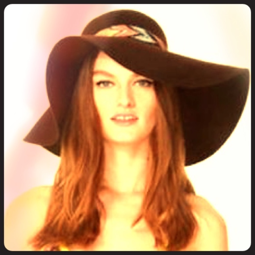 Missoni Target Brown Felt Floppy Hat Wool Boho